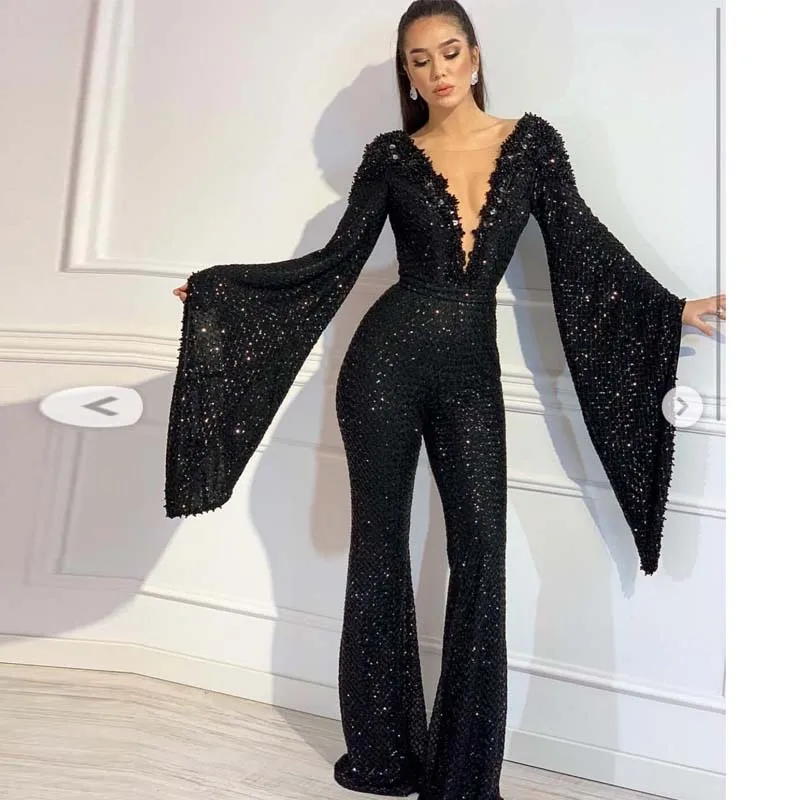 black jumpsuit evening wear