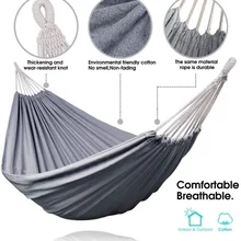 

Hammock Outdoor Leisure Swing Indoor Hanging Chair Anti Rollover Single Double Canvas in Student swing for children