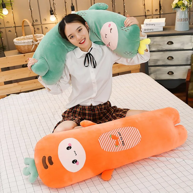 70 см/100 см Высокое качество Kawaii динозавр и Хаски плюшевая игрушка-подушка мягкая морковь и кактус набивная кукольная кровать подушка Спящая Подушка подарки