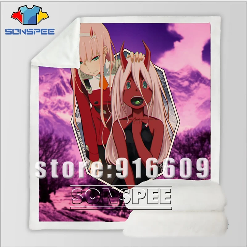 DARLING in the FRANXX Zero Диван Постельные принадлежности бархат узорчатый офис Harajuku зимнее теплое Покрывало Постельное белье путешествия одеяло Стёганое одеяло