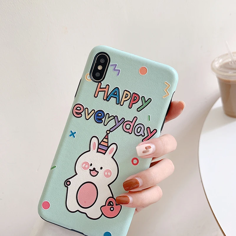 Рельефные шелковые текстурные чехлы для huawei P20 P30 Lite Mate20 Pro Счастливый Кролик Мягкий чехол для Honor 10 8X V20 20Pro Nova 3 4 5 5i