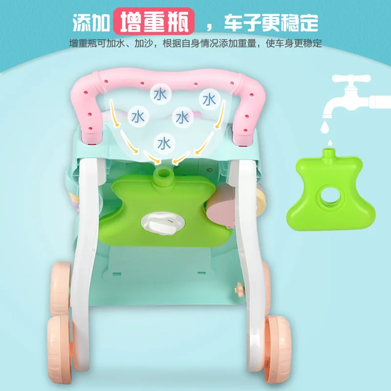 Детские ходунки Cart От 0 до 2 лет Детские Многофункциональные Музыкальные регулируемые скорости детские ходунки Sketchpad игрушки