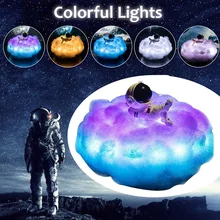 LED Colorful Clouds Astronaut Lamp Creative Astronaut Cloud Night Light With Rainbow LED Children's Night Light Room Decoration