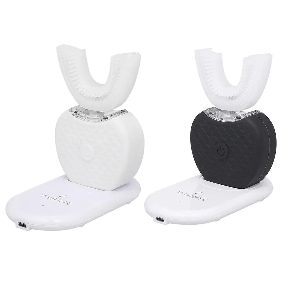 Skup 360 U Shape inteligentna szczotka wymienna automatyczna ultradźwiękowa głowica silikonowa wymienna szczoteczka IPX7 wodoodporna silikonowa szczoteczka do zębów