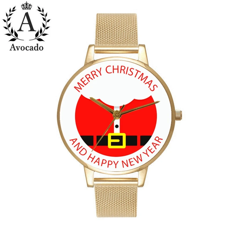 

Christmas Watches Women's Watch Gold Stainless Steel Fashion Casual Ladies Kids Children Quartz Wristwatch Reloj de mujer Gifts
