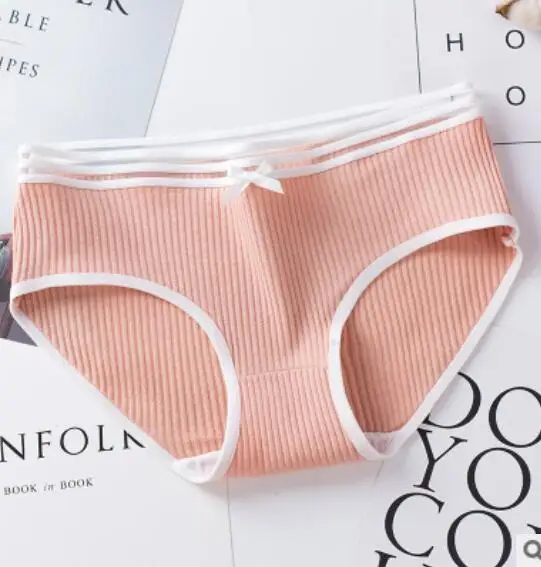 dark pink Новые женские трусики из хлопка с кружевом в стиле пэчворк милые короткие трусики для девочек, женское Бесшовное нижнее белье для женщин - Цвет: dark pink
