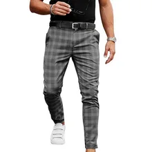 Aliexpress - 2021 Men Smart Casual Pants Men Clothing Plaid Pencil Pants Men Clothing Spring Summer Long Trousers Male Newest