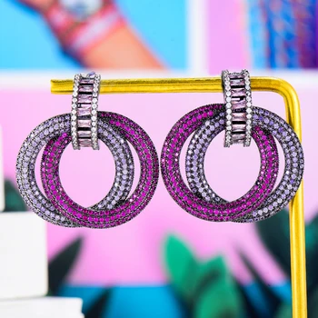 

GODKI Luxury Crossover Statement Dangle Earring For Women Wedding Cubic Zirconia DUBAI Bridal Earring Jewelry Accessories 2020
