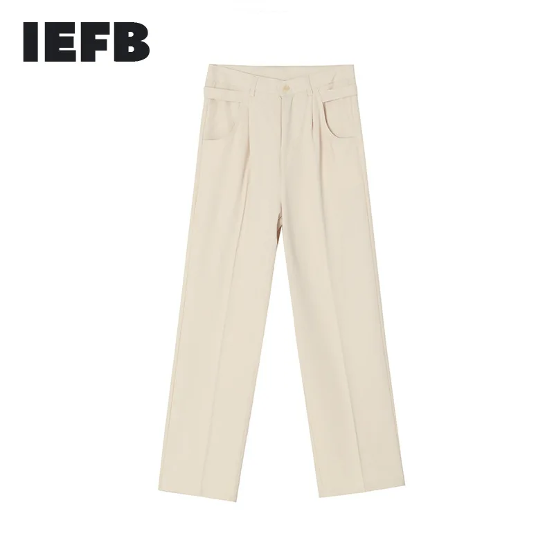Slim Iefb/mens Suit Pants Simple-Trousers Solid-Color Casual Spring New Wear for Male