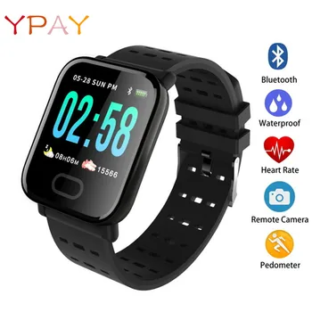

YPAY Waterproof Smart Watch With Clock Men Women Heart Rate Monitor Fitness Tracker Blood Pressure Smartwatches For Android IOS