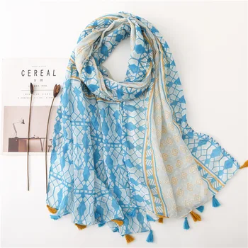 

Luxury brand Lady scarf winter Cotton silk scarves women's Print beach shawl Wrap Pashmina Stole Bufandas Muslim Hijab Snood