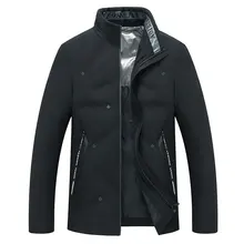 Высокое качество белый утиный пух куртка мужская Толстая Зима НОВАЯ шапка отсоединенная теплая парка водонепроницаемая ветрозащитная до-30 градусов размера плюс