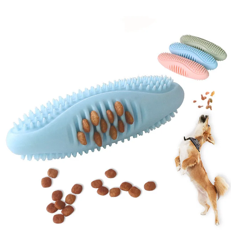 

Natural Rubber Pet Toothbrush Stick Dog Interactive Toy Pet Food Dispenser Chew Toys Puppy Bite-Resistant Clean Teeth for Dogs