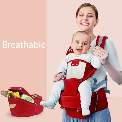 8--Breathable Рюкзаки-кенгуру эргономичный младенческой малыш рюкзак с сидением фронтальная типа «кенгуру» Обёрточная бумага носитель для ребенка для путешествий от 0 до 36 месяцев - Цвет: 8--Breathable