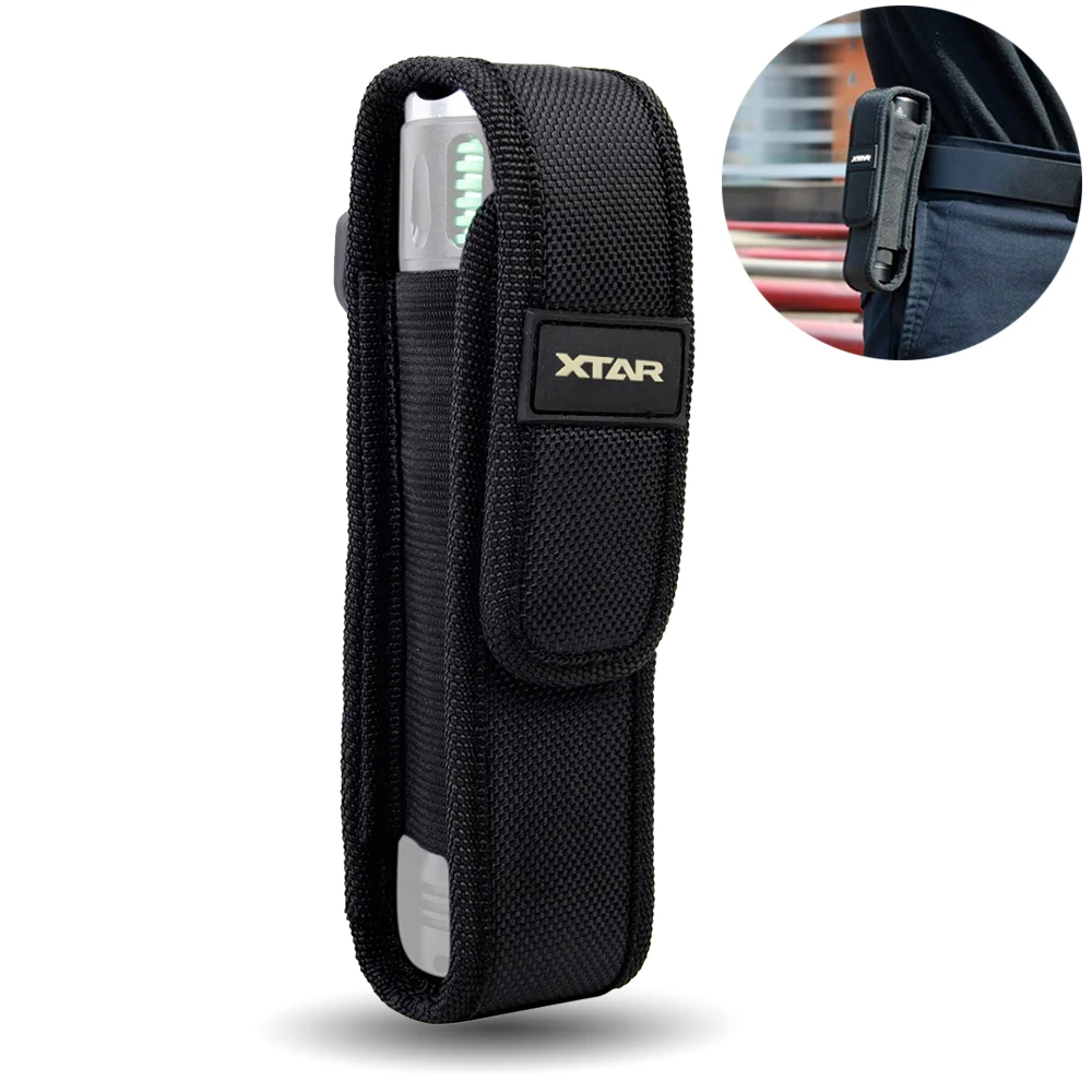 Caja de la Pistolera táctica XTAR T220 Bolsa Linterna LED Antorcha Al Aire Libre Que Acampa Portable Pistolera de La Linterna de Color Negro