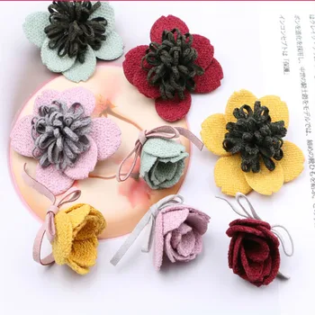 

Handmade Nonwoven Fabric Jewelry Flowers 3pcs/Lot Girls Hair Jewelry Headband Headwear Clip Decoration Floral Patch Stickers