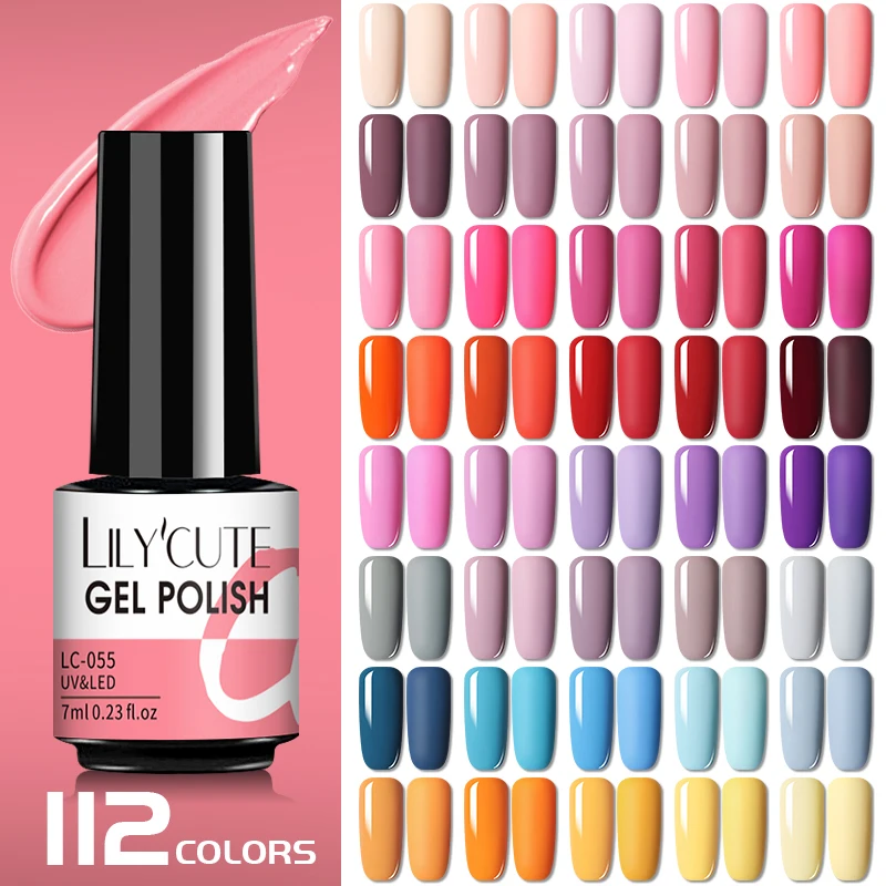 LILYCUTE 7ml Nail Gel Polish Semi Permanent Gel Varnish Base Top Coat UV LED Gel Varnish Soak Off Nail Art Gel Nail Polish|Nail Gel| - AliExpress