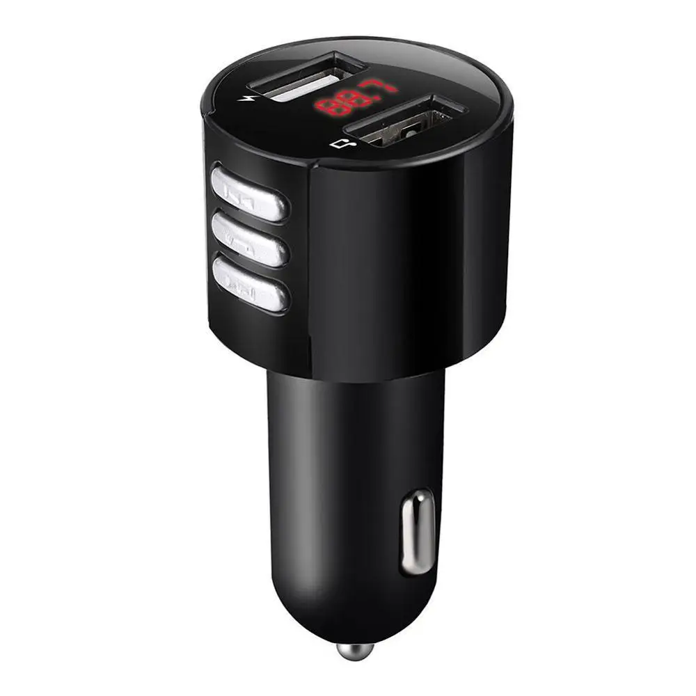 

High Speed USB2.0 Bluetooth Car USB Charger LED Screen FM Transmitter Wireless Radio Adapter MP3 Player Cigarette Lighter
