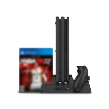 

For PS4 Pro/Slim Game Console Vertical Stand Cooling Fan Gamepad Charging Dock 19QA