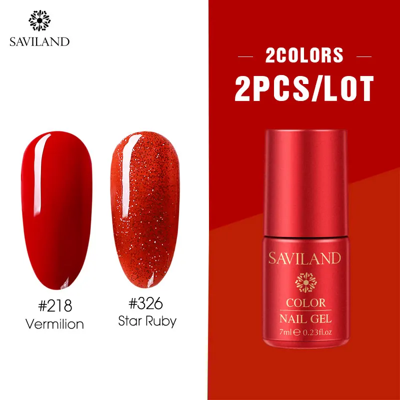SAVILAND 2 шт Полупостоянный 7 мл Hybird УФ Цветной Гель-лак для ногтей верхнее Базовое покрытие гель лак маникюрные инструменты для ногтей - Цвет: ZHG1647