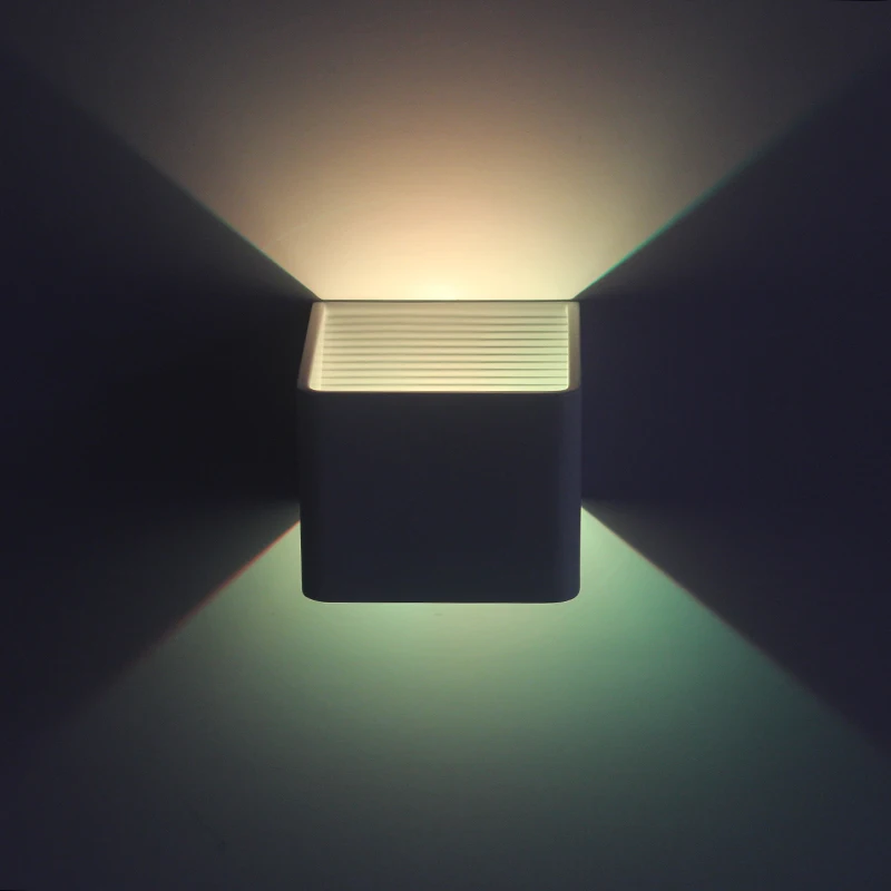 1 шт. светодиодный настенный светильник 3 Вт для внутреннего художественного украшения настенные светильники AC85-265V Алюминий для гостиной лестницы Холодный/теплый белый RGB