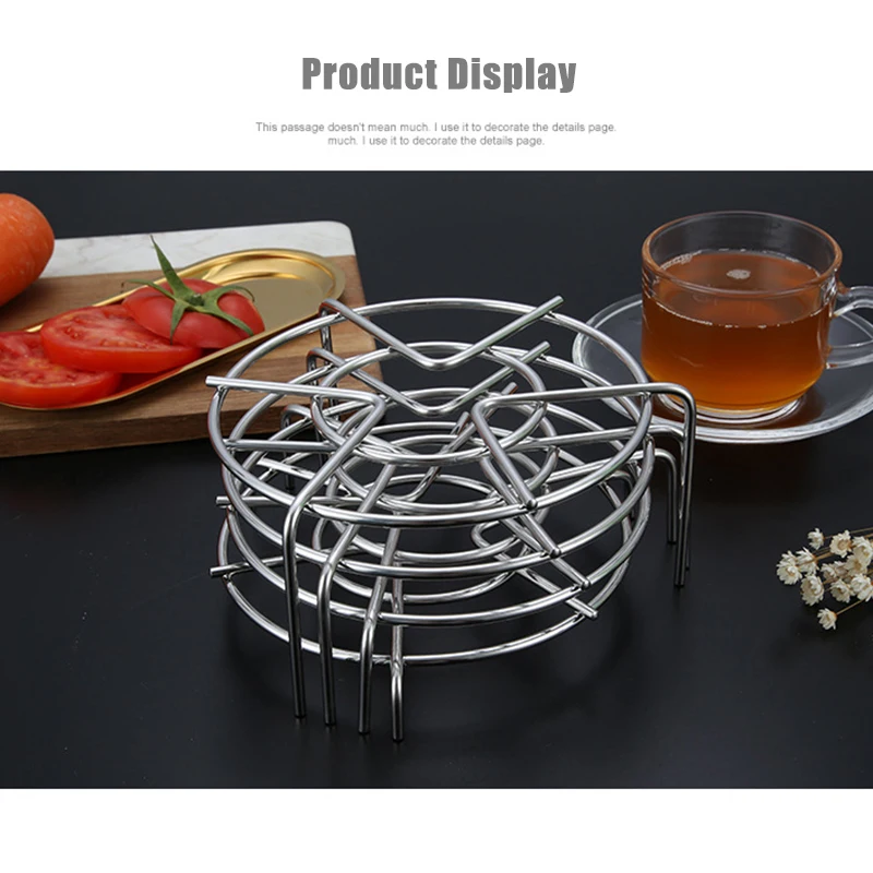 Стойка для яйцеварка Trivet 9/7 отверстия с термостойкими ручками Складная стойка из нержавеющей стали MYDING