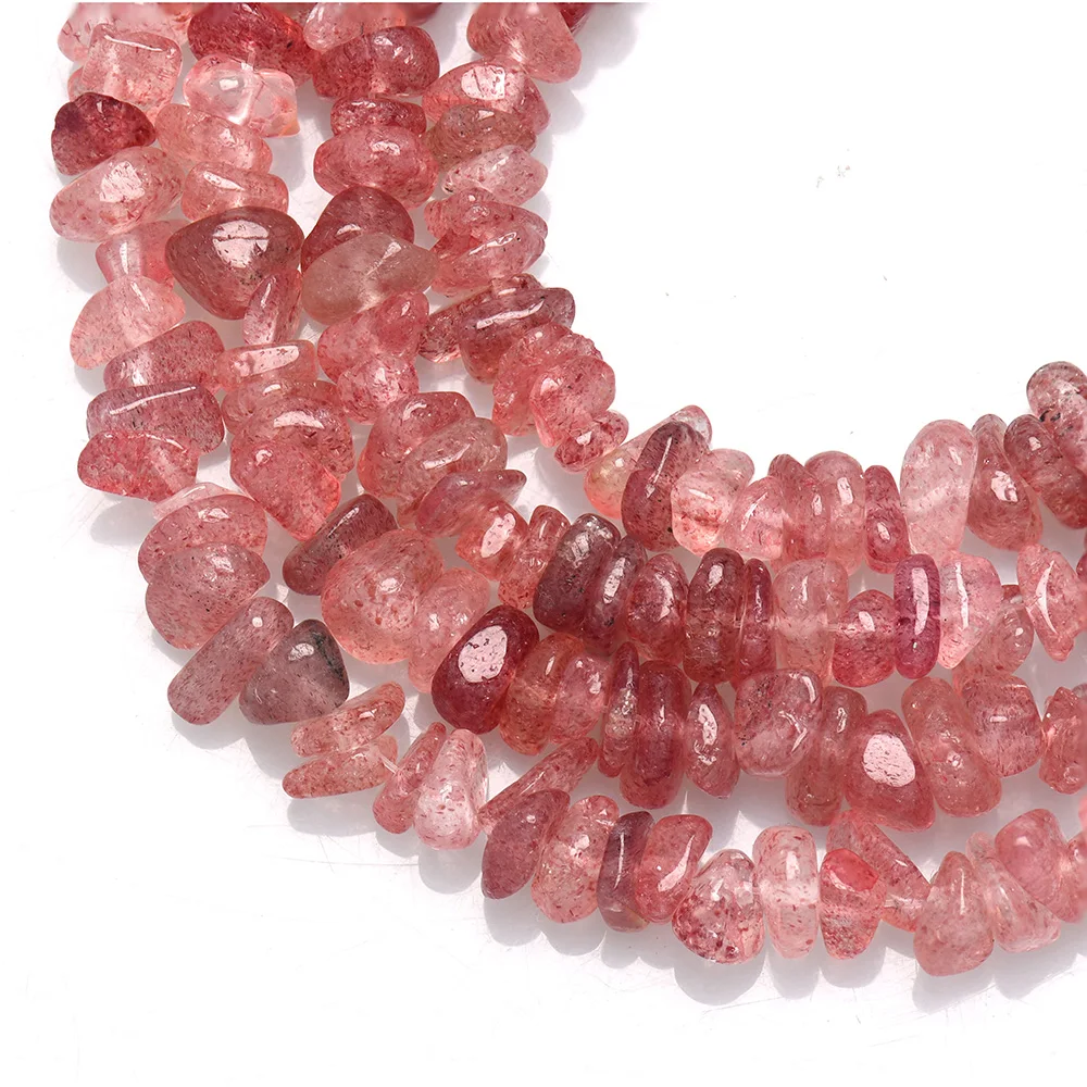 3 10mm Strawberry Quartz Tumbled Chips Stone,Crushed Crystal Quartz
