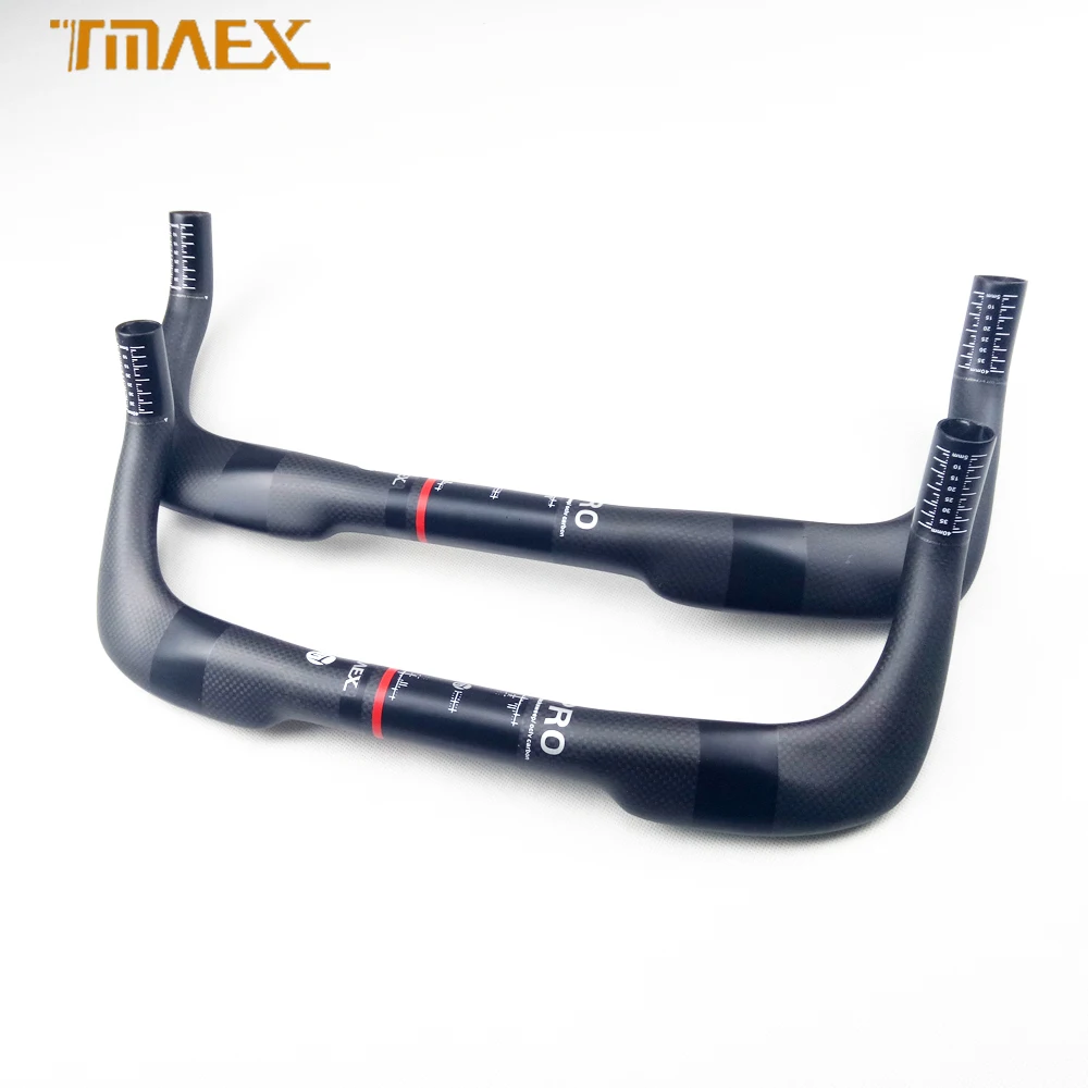 TMAEX Pro черный велосипедный руль для триатлона карбоновый велосипед Bullhorn 3K матовый