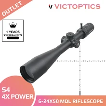Victotics-mira óptica de caza S4 6-24X50 MDL, tubo de 30mm, 1/10 MIL, para pistolas de francotirador, Airsoft, armas de fuego, mira telescópica. 223 5,56 AR15
