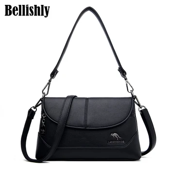 

Bellishly 2020 Genuine Leather Luxury Handbags Women Bags Designer Large Capacity Female Messenger Bag Patchwork Shoulder Bag