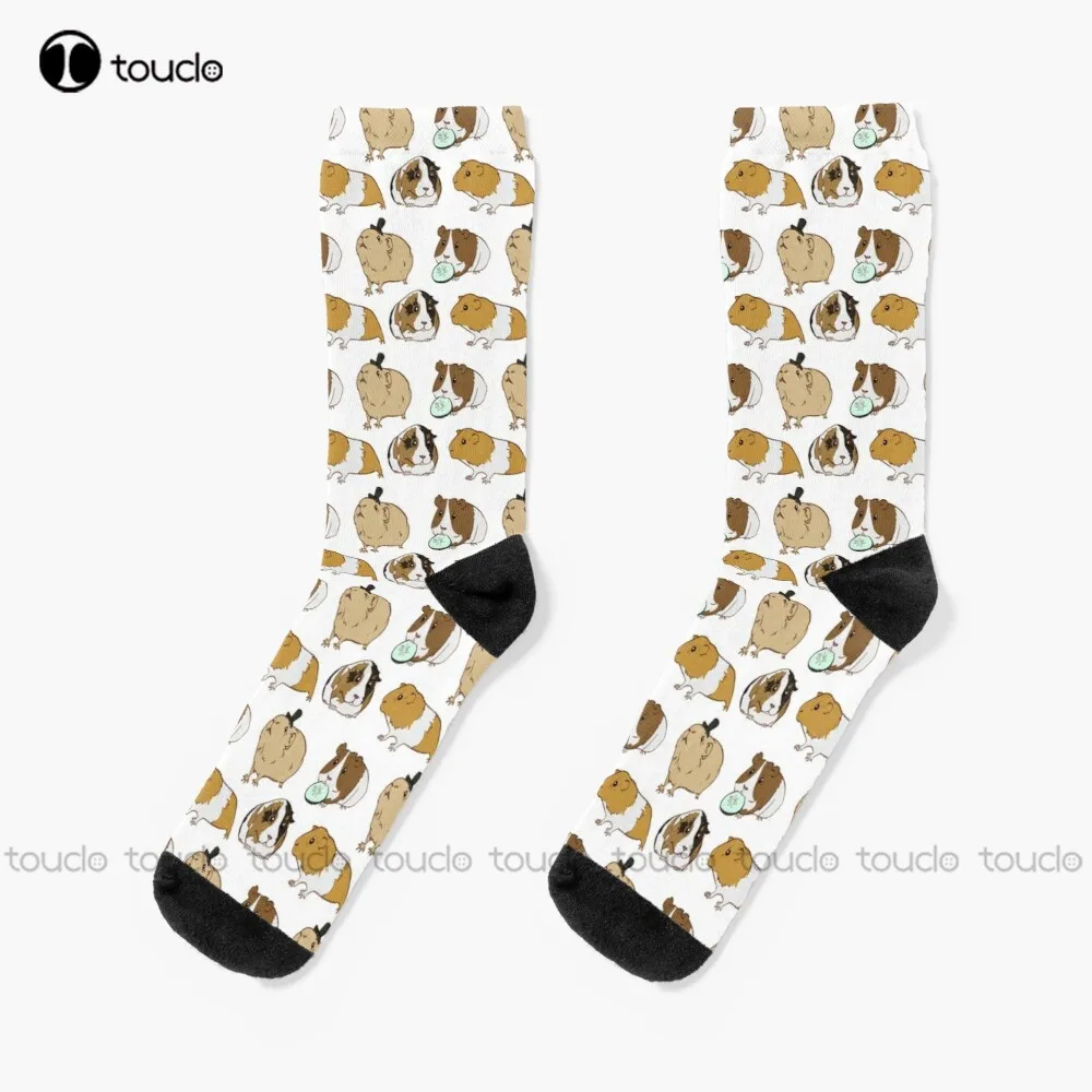 

Guinea Pigs Pattern Socks White Soccer Socks Thanksgiving Christmas New Year Gift Unisex Adult Teen Youth Socks Hd High Quality