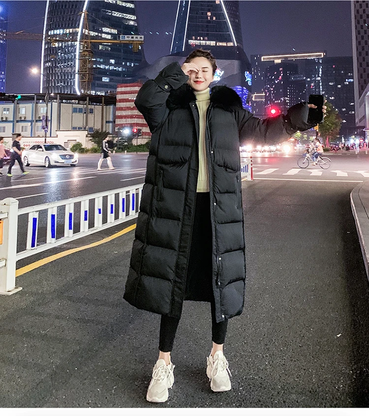 Женская одежда Dongdaemun, стиль, корейский стиль, средней длины, свободная и больших размеров, хлопковая стеганая одежда, студенческие ботфорты