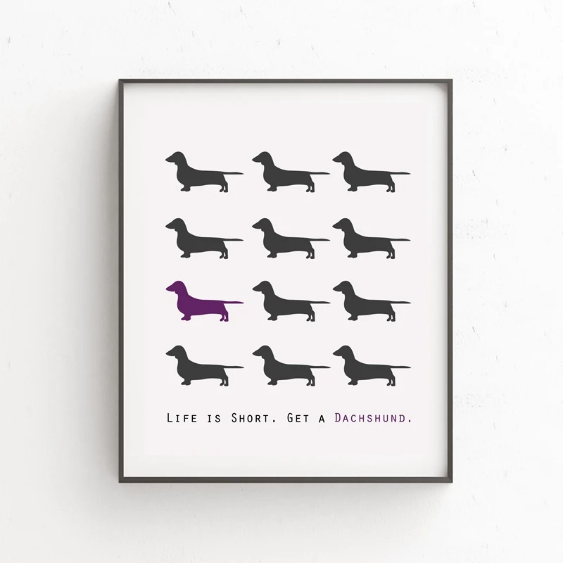 Dachshund-Dog-Canvas-Art-Print-and-Poster-Modern-Multi-Dachshund-Puppy-Dog-Wall-Picture-Canvas-Painting (2)