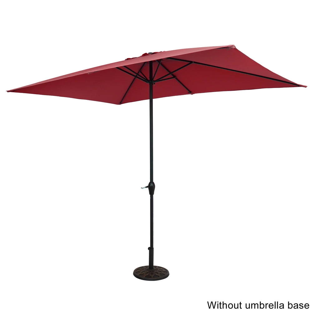 Two Colors 10FT Square Umbrella Waterproof Folding Sunshade US Warehouse 