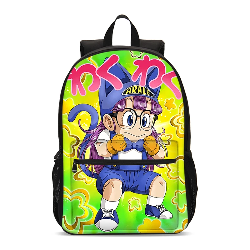 Школьные сумки Dr. Slump Arale для девочек, школьный рюкзак с милыми мультяшными рисунками, Детские рюкзаки, детский школьный рюкзак - Цвет: Зеленый