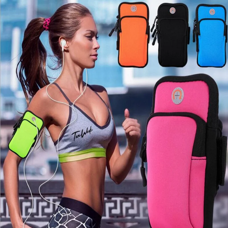 

6.0 Universal Armband Equipped with arm light and easy to carry Gym Arm Band For iPhone 7 6 X anti-sweat style simple fashion