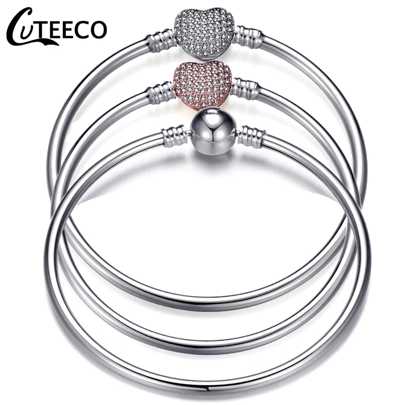 CUTEECO Новая мода любовь цвет серебра талисман браслет высокого качества оригинальные тонкие браслеты для женщин девушек ювелирные изделия