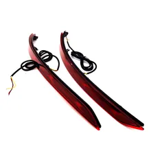 

2Pcs LED Rear Bumper Reflector Brake Light Flow Turn Signal For Hyundai Elantra