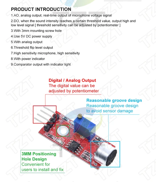 3 X Sensore Microfono KY-037 Alta Sensibilità Per Arduino - Con E-Book E Guide Included - Foto 6