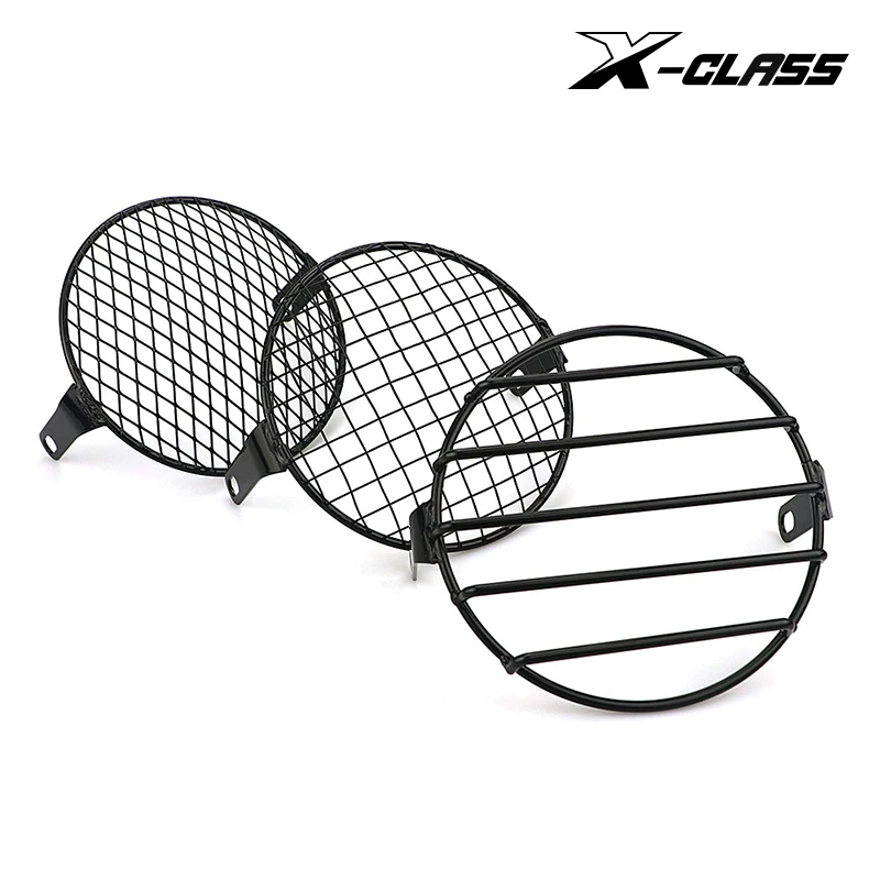 

X-CLASS 7 Inch Universal Motorcycle Retro Headlight Protection Cover Aluminum Alloy Mesh Cover For Harley Ducati Chopper Yamaha