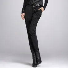 Джинсы на пуговицах в стиле панк, Женские Эластичные Обтягивающие длинные осенние новые женские джинсовые брюки, повседневные уличные штаны-шаровары