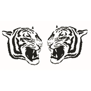

Free shipping a couple of tiger Vinyl decal sticker 28x27cm. Car, window, laptop