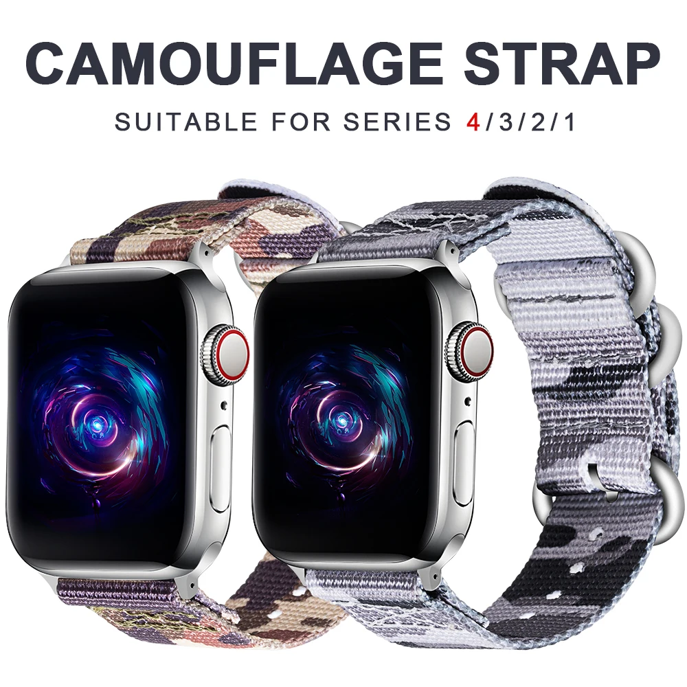 

Hot Sell Nylon Watchband for Apple Watch Band Series 5 4 3 2 1 Sport Bracelet accessories 42mm 38mm 40mm 44mm Strap For iwatch