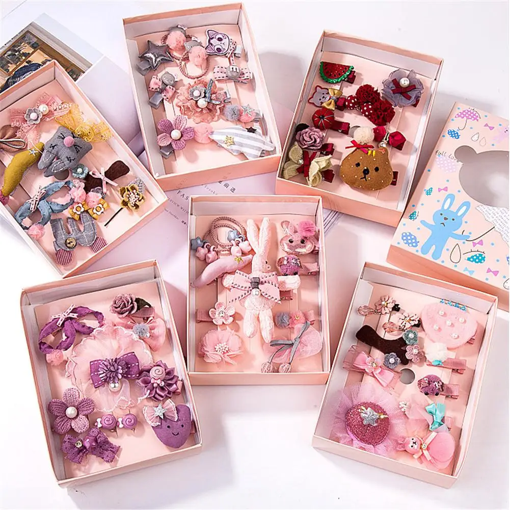 Kidlove 10 шт./кор. для девочек заколки для волос с бантом и рисунком в шпилька для волос веревки для детей милая резинка, лента для волос в подарок