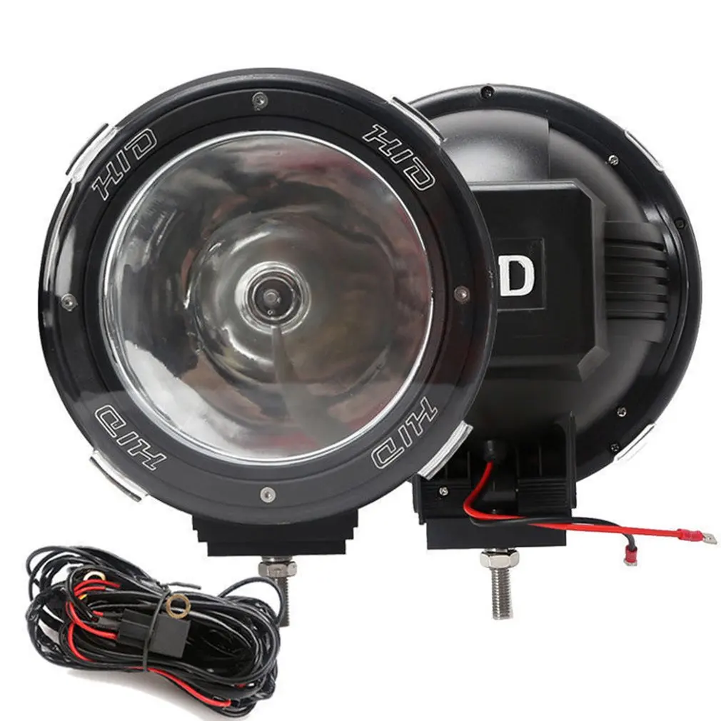 

1 Pair 7" inch 12V 100W HID Driving Lights XENON Spotlights for Offroad Hunting Fishing Camping Work Spot Lights
