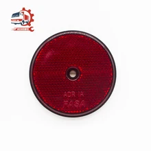 Aohewei vermelho refletor traseiro redondo reflexivo para postos de porta refletores segurança parafuso fix no reboque da motocicleta caravana caminhão barco
