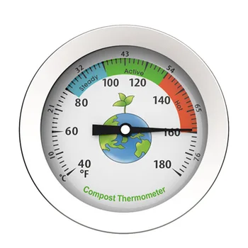 

Stainless Steel Lightweight Dial Display For Home Backyard Ground Compost Thermometer With Probe Detector Physical Garden Soil