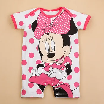 

Newborn Mickey Baby Rompers Baby Girl Clothes Boy Clothing Roupas Bebe Infant Jumpsuits Outfits Minnie Kids Clothing