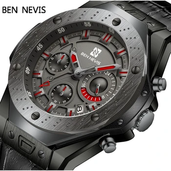 

Ben Nevis Top Military Watch Men Leather Watches Man Big Dial Wrist Watch Quartz Army Male Clock New Fashion Relogio Masculino