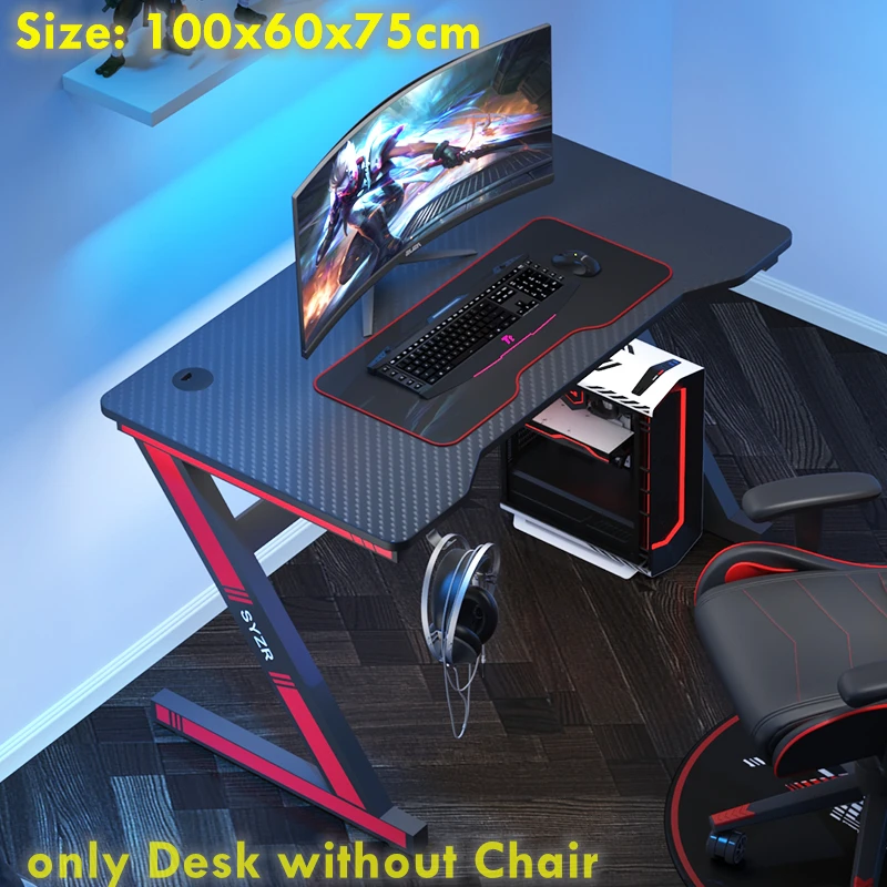 

100x60x75cm Simple Game Table Black Computer Desk Home Desktop Table Office Desk Gaming Table Z Useful Desk Hotsale Study Table